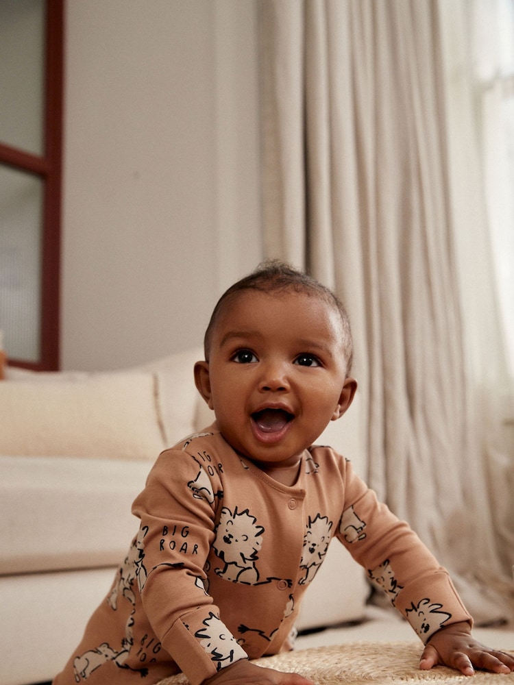 Neutral Animal 100% Cotton Baby Sleepsuits 3 Pack (0mths-3yrs) - Image 2 of 13