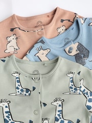 Neutral Animal 100% Cotton Baby Sleepsuits 3 Pack (0mths-3yrs) - Image 7 of 13
