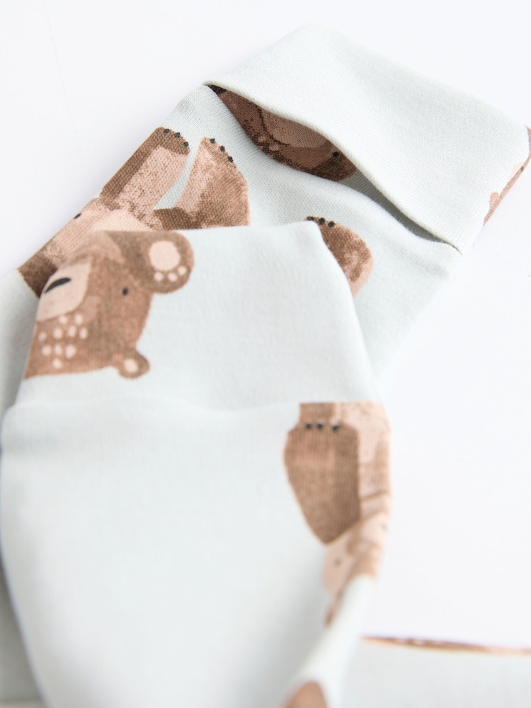Neutral Two Way Zip Baby 100% Cotton Sleepsuits 3 Pack (0mths-2yrs) - Image 11 of 11