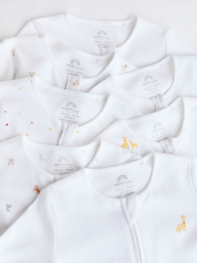 Blanc motif personnage vif - Combinaisons de nuit Bébé 100% coton (0-2ans) - Image 11 of 15