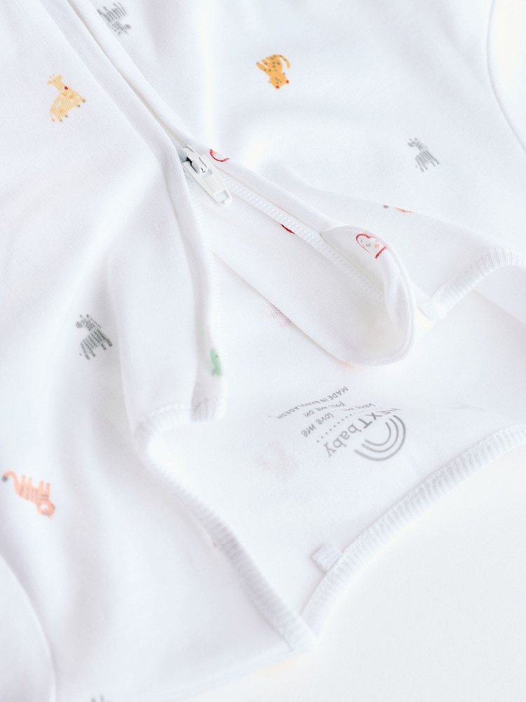 Blanc motif personnage vif - Combinaisons de nuit Bébé 100% coton (0-2ans) - Image 12 of 15