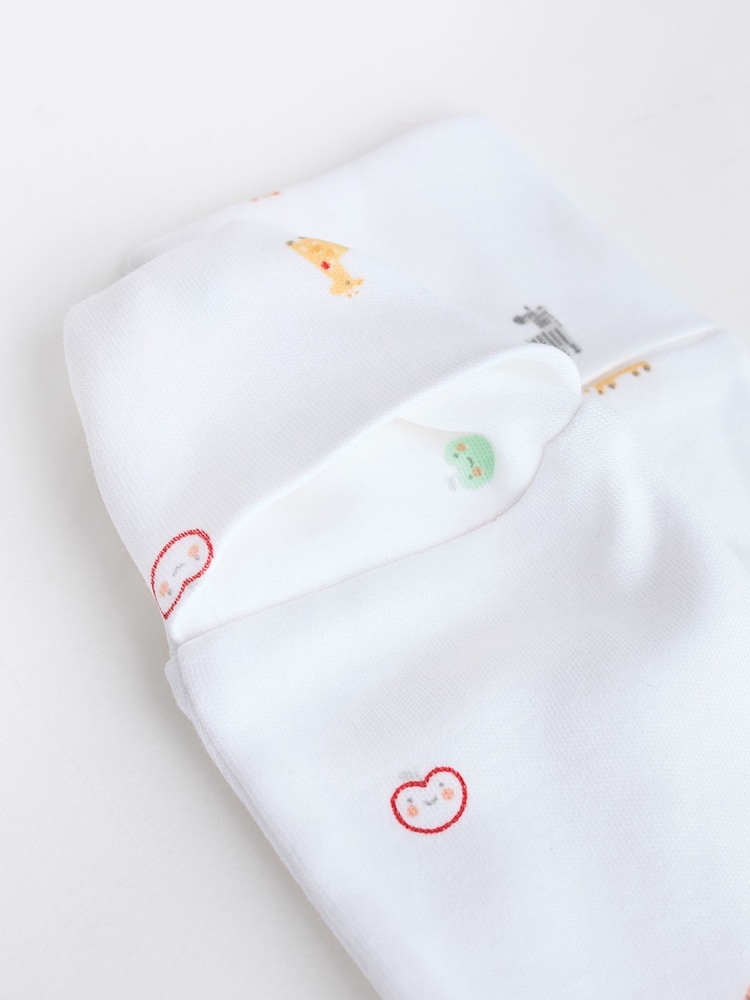 Blanc motif personnage vif - Combinaisons de nuit Bébé 100% coton (0-2ans) - Image 13 of 15