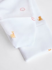 White Bright Character 7 Pack Baby 100% Cotton Sleepsuits (0-2yrs) - Image 14 of 15