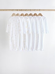 White Bright Character 7 Pack Baby 100% Cotton Sleepsuits (0-2yrs) - Image 2 of 15