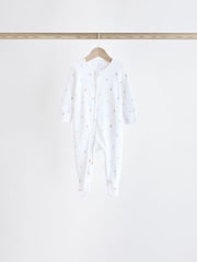 White Bright Character 7 Pack Baby 100% Cotton Sleepsuits (0-2yrs) - Image 3 of 15