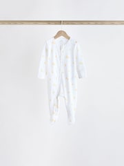 White Bright Character 7 Pack Baby 100% Cotton Sleepsuits (0-2yrs) - Image 5 of 15