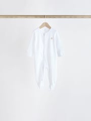 White Bright Character 7 Pack Baby 100% Cotton Sleepsuits (0-2yrs) - Image 6 of 15