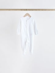 White Bright Character 7 Pack Baby 100% Cotton Sleepsuits (0-2yrs) - Image 7 of 15