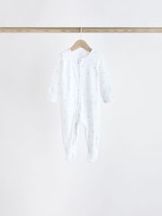 White Bright Character 7 Pack Baby 100% Cotton Sleepsuits (0-2yrs) - Image 8 of 15