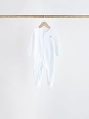 White Bright Character 7 Pack Baby 100% Cotton Sleepsuits (0-2yrs) - Image 9 of 15