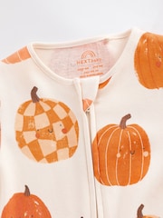 Orange Pumpkin Halloween 100% Cotton Baby Sleepsuit (0-3yrs) - Image 4 of 6
