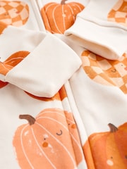 Orange Pumpkin Halloween 100% Cotton Baby Sleepsuit (0-3yrs) - Image 5 of 6