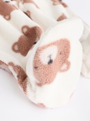 Neutral 2 Pack Baby Microfleece Sleepsuits - Image 9 of 11
