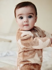 Neutral Baby Fleece Zip Sleepsuit - Image 4 of 12