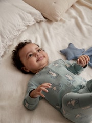 Mineral Blue Farm Printed Baby Sleepsuits 3 Pack (0mths-2yrs) - Image 2 of 8