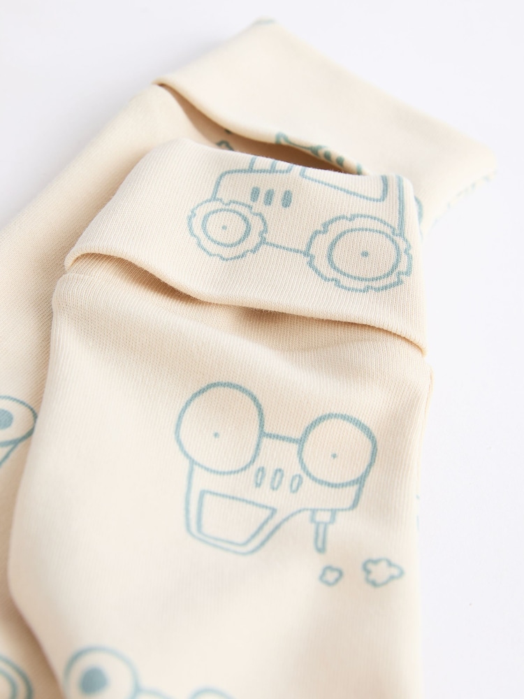Mineral Blue Farm Printed Baby Sleepsuits 3 Pack (0mths-2yrs) - Image 8 of 8