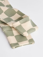 Checkerboard Baby 2 Way Zip 100% Cotton Sleepsuits 3 Pack (0mths-2yrs) - Image 10 of 11
