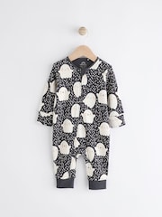 Black Ghost Halloween 100% Cotton Baby Sleepsuit (0-3yrs) - Image 1 of 8