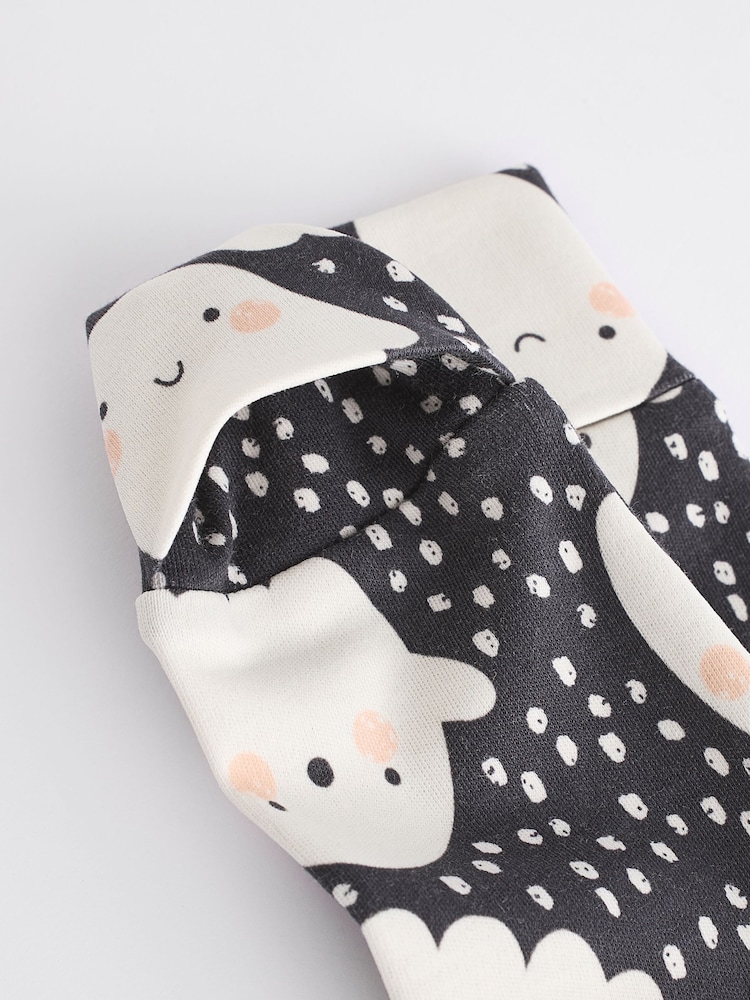 Black Ghost Halloween 100% Cotton Baby Sleepsuit (0-3yrs) - Image 8 of 8