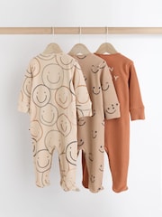 Brown Sleepsuits 3 Pack (0mths-2yrs) - Image 2 of 11