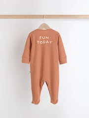 Brown Sleepsuits 3 Pack (0mths-2yrs) - Image 6 of 11