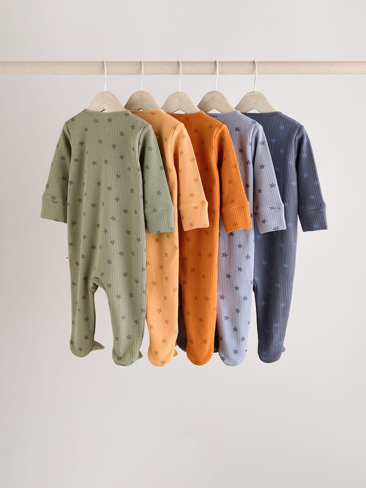 Grün & Blau - Baby-Herbst-Schlafanzüge mit 2-Wege-Reißverschluss im 5er-Pack (0M.–2J.) - Bild 2 von 14 Grün & Blau - Baby-Herbst-Schlafanzüge mit 2-Wege-Reißverschluss im 5er-Pack (0M.–2J.) - Bild 2 von 14