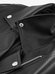 Black Faux Leather Biker Jacket - Image 9 of 9