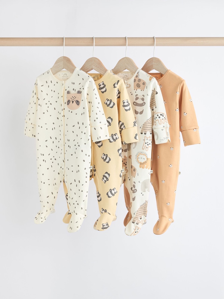 Ecru 100% Cotton Sleepsuit (0mths-2yrs) - Image 1 of 13