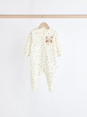 Ecru 100% Cotton Sleepsuit (0mths-2yrs) - Image 3 of 13