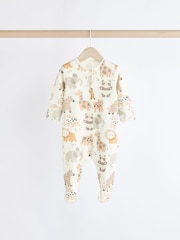 Ecru 100% Cotton Sleepsuit (0mths-2yrs) - Image 5 of 13