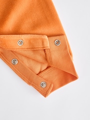 Orange Baby Halloween Velour Pumpkin Sleepsuit and Hat Set (0mths-3yrs) - Image 9 of 9