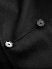 Black Premium Handsewn Wool Blend Blazer Coat - Image 8 of 9