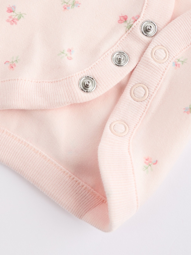 Roza z zajčkom - dojenček dolg rokav; z dolgimi rokavi 100% Cotton bodi - Slika 12 iz 12 Roza z zajčkom - dojenček dolg rokav; z dolgimi rokavi 100% Cotton bodi - Slika 12 iz 12
