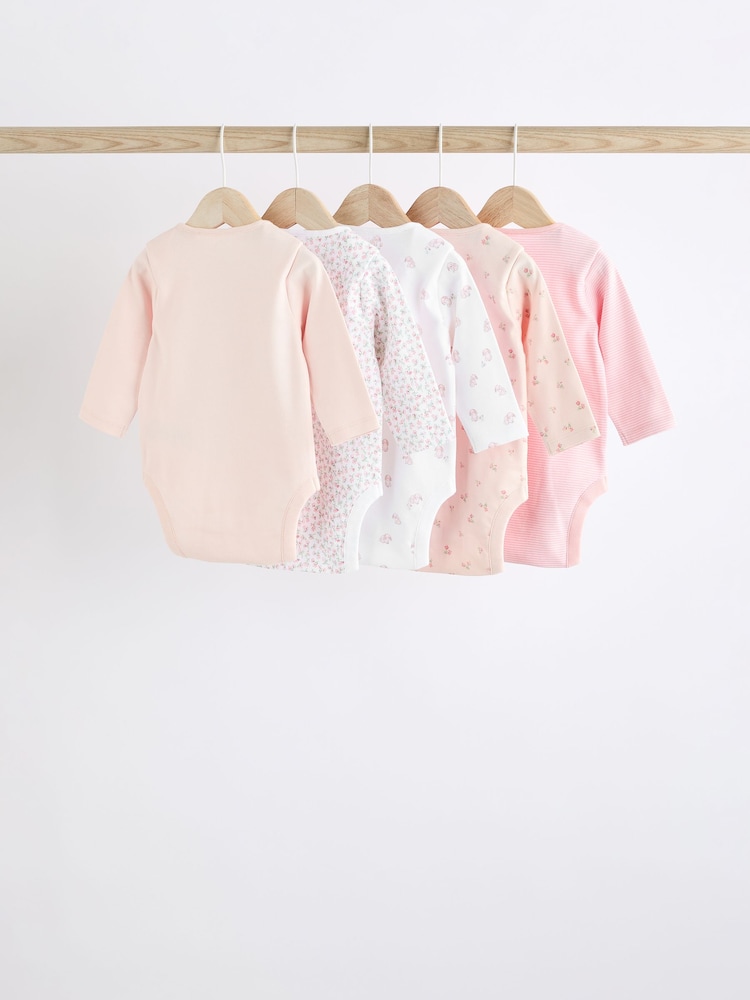 Roza z zajčkom - dojenček dolg rokav; z dolgimi rokavi 100% Cotton bodi - Slika 2 iz 12 Roza z zajčkom - dojenček dolg rokav; z dolgimi rokavi 100% Cotton bodi - Slika 2 iz 12