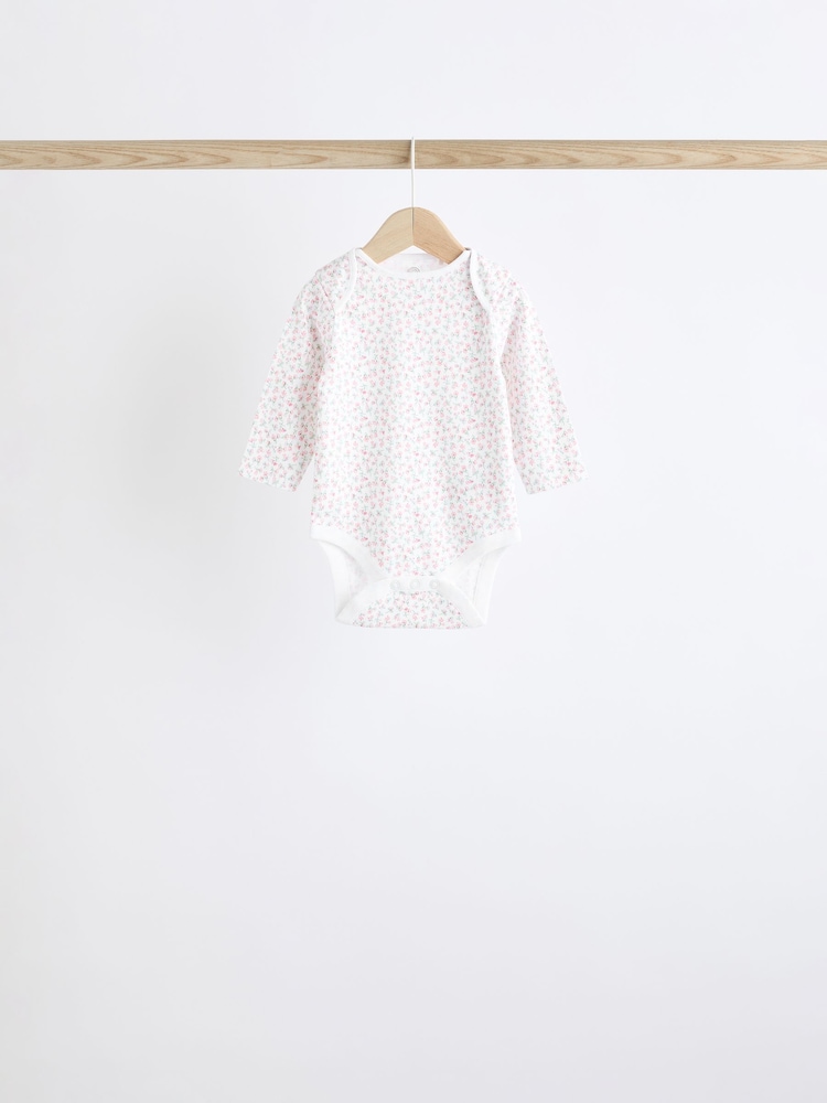 Lapin rose - Bébé Manches longues 100% Coton Body - Image 4 of 12