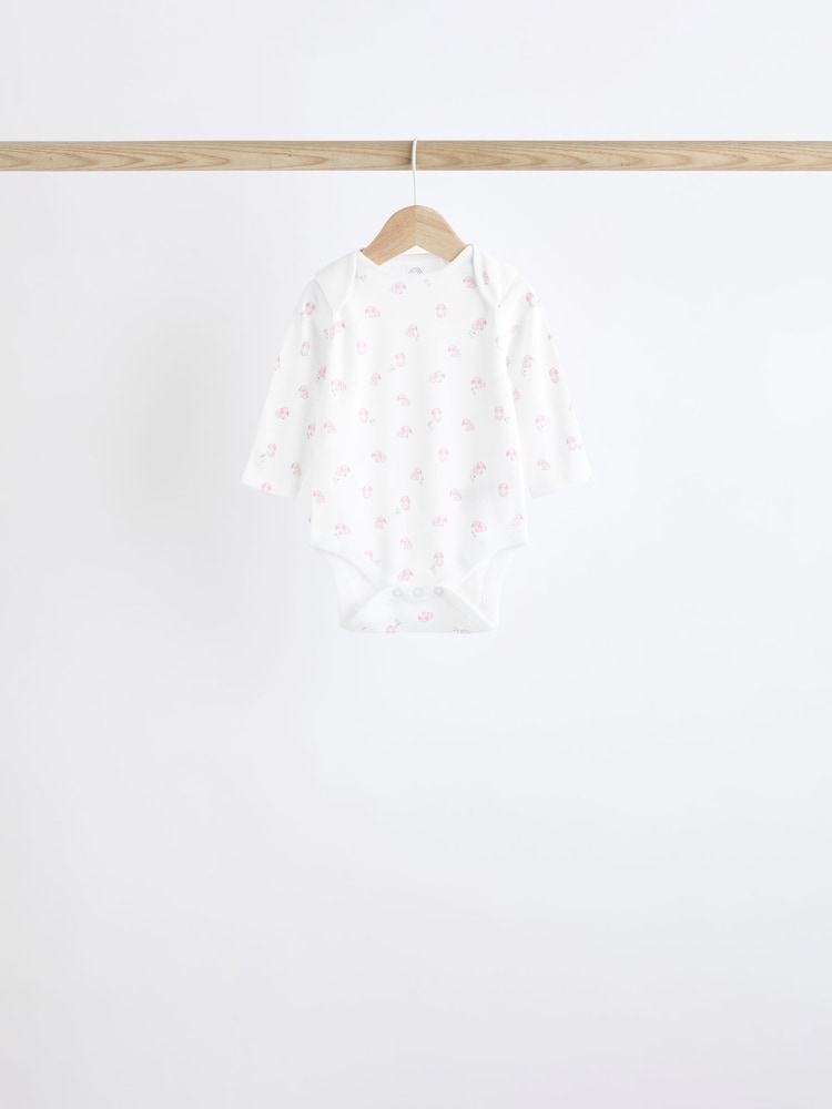 Lapin rose - Bébé Manches longues 100% Coton Body - Image 5 of 12