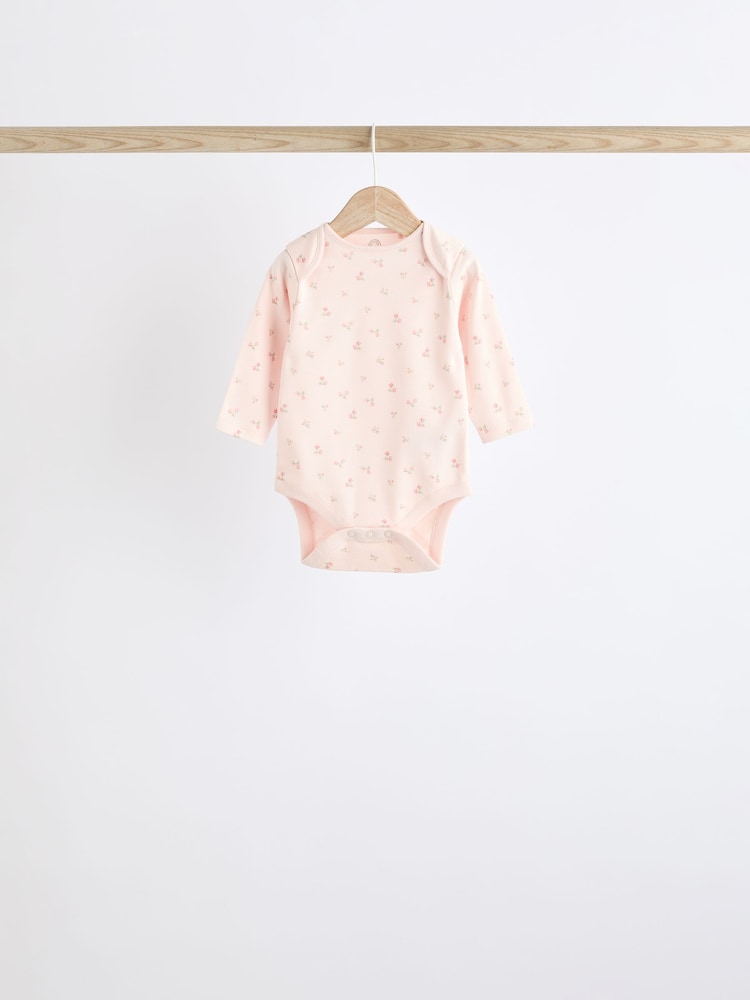 Lapin rose - Bébé Manches longues 100% Coton Body - Image 6 of 12