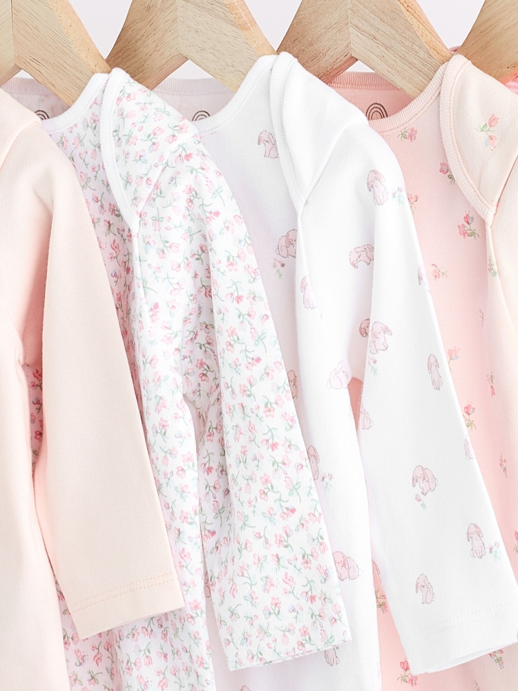 Lapin rose - Bébé Manches longues 100% Coton Body - Image 8 of 12