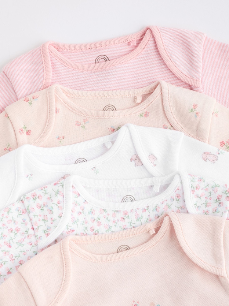 Lapin rose - Bébé Manches longues 100% Coton Body - Image 9 of 12