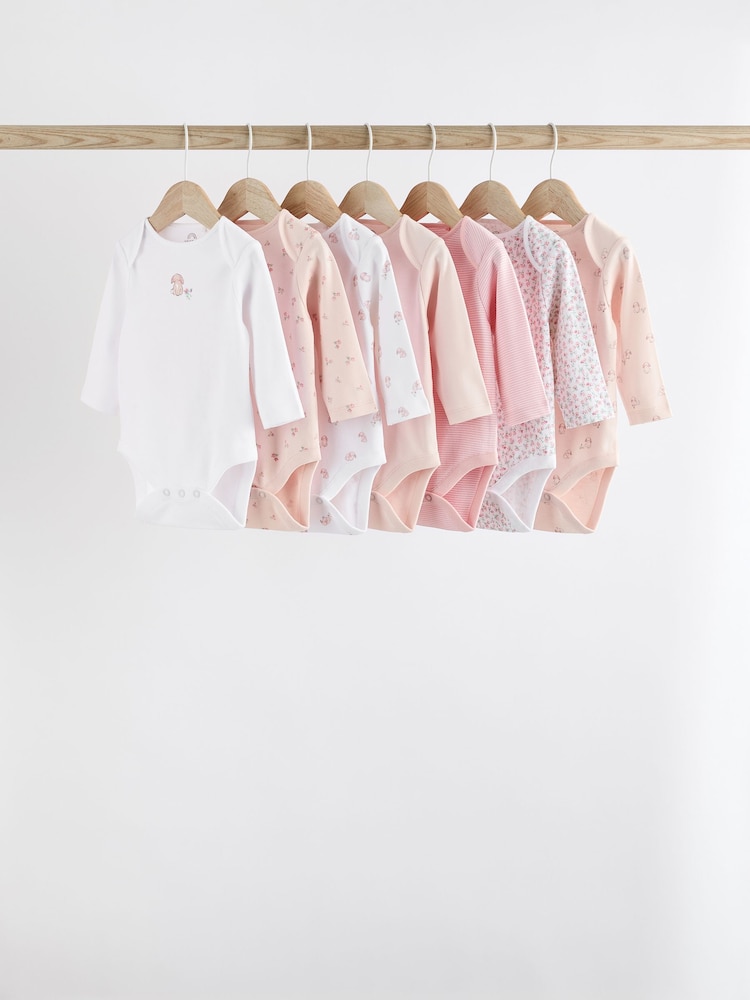 pinkes Häschen - Baby-Langarm-Bodys aus 100 % Baumwolle - Bild 1 von 14 pinkes Häschen - Baby-Langarm-Bodys aus 100 % Baumwolle - Bild 1 von 14