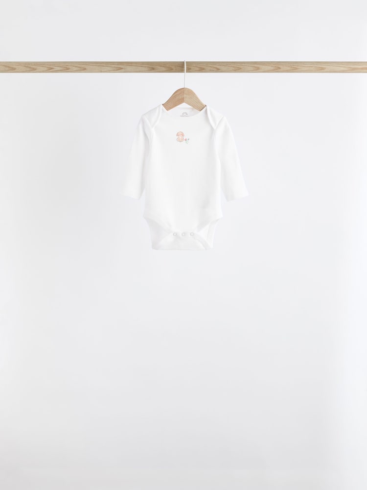 Lapin rose - Bébé Manches longues 100% Coton Body - Image 3 of 14