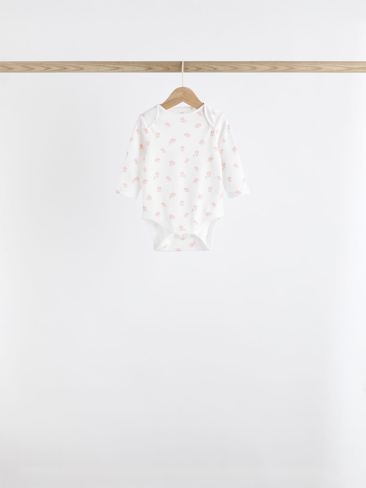 Lapin rose - Bébé Manches longues 100% Coton Body - Image 5 of 14