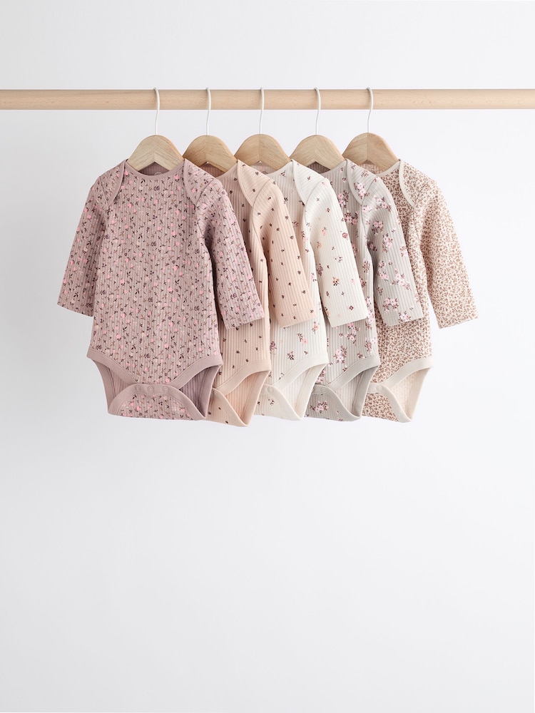Streublumen-Print - Gerippte 100 % Baumwoll-Bodys für Babys im 5er-Pack - Bild 1 von 13 Streublumen-Print - Gerippte 100 % Baumwoll-Bodys für Babys im 5er-Pack - Bild 1 von 13