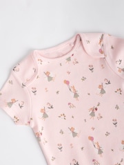Pink & White Fairy Baby Short Sleeve 100% Cotton Bodysuits 5 Pack - Image 11 of 13