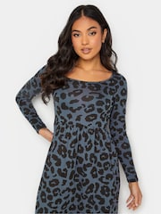 PixieGirl Petite Blue Long Sleeve Midi Dress - Image 4 of 4