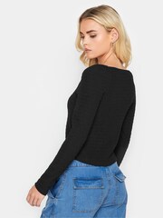 PixieGirl Petite Black Sweetheart Popcorn Top - Image 2 of 4