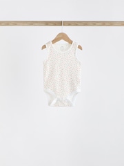 Pink Bunny Baby 100% Cotton Vests 5 Pack - Image 4 of 12