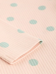 Pink Ribbed 100% Cotton Baby Bodysuits 5 Pack - Image 11 of 13