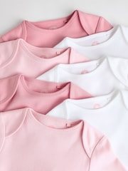 Rose/Blanc - Body Essentials Bébé manches longues 100% coton - Image 4 de 4
