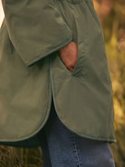 Khaki Green Reversible Shower Resistant Hooded Quilted Coat - Image 5 of 8